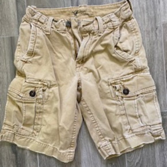 American Eagle Teen waist 26 khaki cargo shorts - Picture 1 of 1